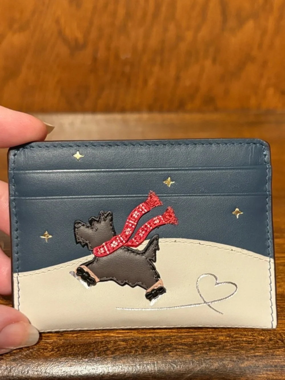 NWT-Radley London-An Ice❄️Day-Small Leather Card Holder-Teal-$78